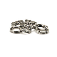 8mm, 21g, Antique Silver Split Double Jump Rings