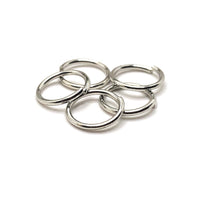 10mm, 18g, Antique Silver Open Jump Rings