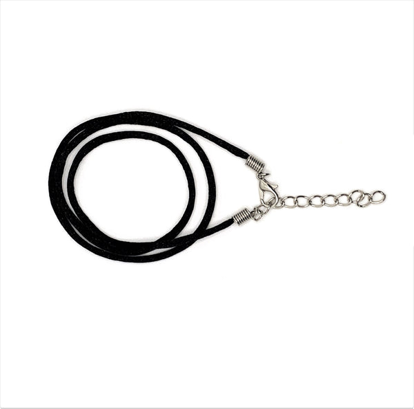 20 or 50 Pieces: 18" Black Polyester Pre-Made Necklaces