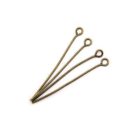 100 or 500 Pieces: 35 mm Bronze Plated Eye pins, 21g