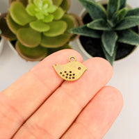4, 20 or 50 Pieces: Small Bronze Bird Charms
