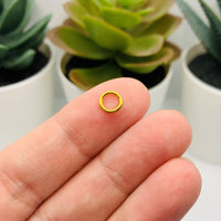 100, 500 or 1,000 Pieces: 6 mm Gold Plated Open Jump Rings, 21g