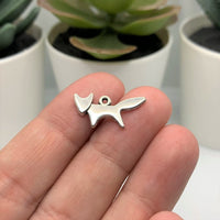 4, 20 or 50 Pieces: Small Silver Fox Charms