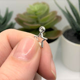 4, 20 or 50 Pieces: Silver Plated Open Star Charms