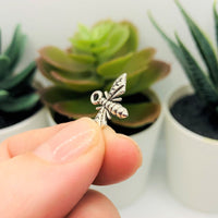 4, 20 or 50 Pieces: Small Silver Moth Bug Charms