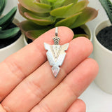 4, 20 or 50 Pieces: Silver Arrowhead Charms - Double Sided