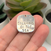 4, 20 or 50 Pieces: Silver Dreaming of the Sea Charms
