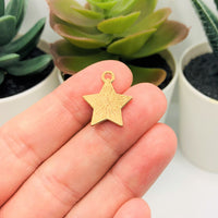 4, 20 or 50 Pieces: American Flag Star Charms