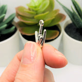 4, 20 or 50 Pieces: Silver ASL I Love You Sign Language 3D Charms