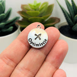 Silver Sagittarius Zodiac/Astrology Coin Charms, 17x20mm
