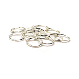 100, 500 or 1,000 Pieces: 8 mm Silver Plated Open Jump Rings, 20g
