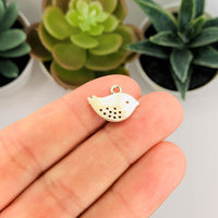 4, 20 or 50 Pieces: Small Antiqued Silver Bird Charms