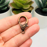 4, 20 or 50 Pcs: 16 x 31 mm Jumbo Antiqued Red Copper Decorative Lobster Clasps