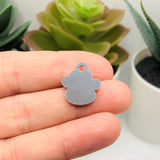 4, 20 or 50 Pieces: Diamond Rhinestones and Silver Dog / Cat Paw Charms
