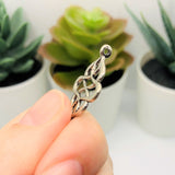 4, 20 or 50 Pieces: Silver Chinese Knot Connector Charms