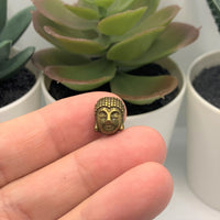 Bronze Happy Buddha Head Beads, 11x9mm