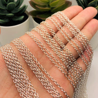 12 or 72 Pieces: 18" Pre-made Silver Plated Necklace Chains