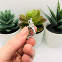 4, 20 or 50 Pieces: Silver Shark Moveable Jaw Charms