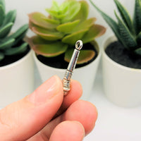 4, 20 or 50 Pieces: Silver Microphone Music 3D Charms