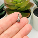 4, 20 or 50 Pieces: Antique Silver X Design Bails