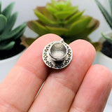 4, 20 or 50 Pieces: Silver Coffee Tea Cup and Saucer 3D Charms - Double Sided