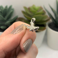 4, 20 or 50 Pieces: Silver Shark 3D Charms