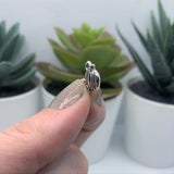 4, 20 or 50 Pieces: Small Silver Pumpkin Charms - Double Sided