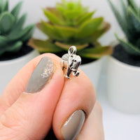 Antique Silver Tibetan Elephant Charms, 12x14mm