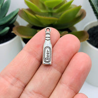 4, 20 or 50 Pieces: Silver Beer Bottle Charms
