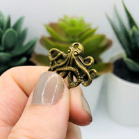 4, 20 or 50 Pieces: Bronze Octopus Cthulhu Charms