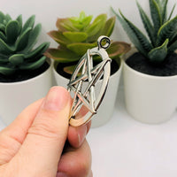 1, 4 or 20 Pieces: Large Silver Pentagram Pendants