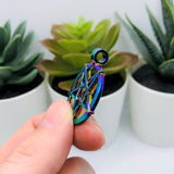 1, 4 or 20 Pieces: Large Titanium Oil Slick Colored Pentagram Pendants - Double Sided