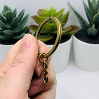 4, 20 or 50 Pieces: Bronze Split Ring Key Chain Starter Base