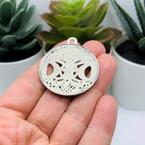 Large Silver Wiccan Goddess Charms, 39x34mm