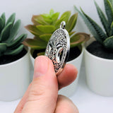 Large Silver Wiccan Goddess Charms, 39x34mm
