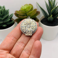 Silver Filigree Aromatherapy Essential Oil Diffuser Lockets