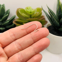 100 or 500 Pieces: Silver Plated Shepherd Fish Hook Earring Wires
