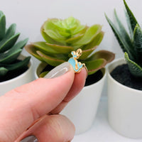 4, 20 or 50 Pieces: Small Blue and White Enamel Whale Charms