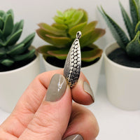 4, 20 or 50 Pieces: Silver Modern Boho Teardrop Charms
