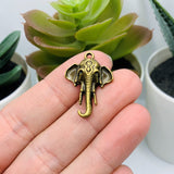 4, 20 or 50 Pieces: Bronze Tibetan Elephant Head Charms