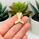 4 or 12 Pieces: Blue, Pink and Yellow Enamel Mermaid Tail Charms
