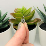 Silver Camp Sign Charms, 12x13mm