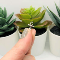 4, 20 or 50 Pieces: Tiny Silver Pacifier 3D Charms