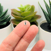 Small Silver Flat Cord Cap Ends, 6x3mm
