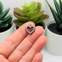 4, 20 or 50 Pieces: Lightweight Plastic Silver Heart Charms