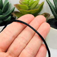 20 or 50 Pieces: 18" Black Polyester Pre-Made Necklaces