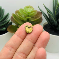 4, 20 or 50 Pieces: Bronze Apple Teacher Charms - Double Sided