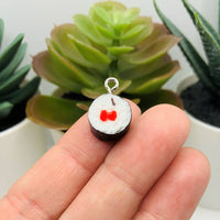 4, 20 or 50 Pieces: Black Sushi Roll Food 3D Charms