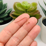 100 or 500 Pieces: Rose Gold Shepherd Fish Hook Earring Wires