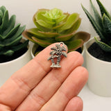4, 20 or 50 Pieces: Silver Palm Tree Charms - Double Sided